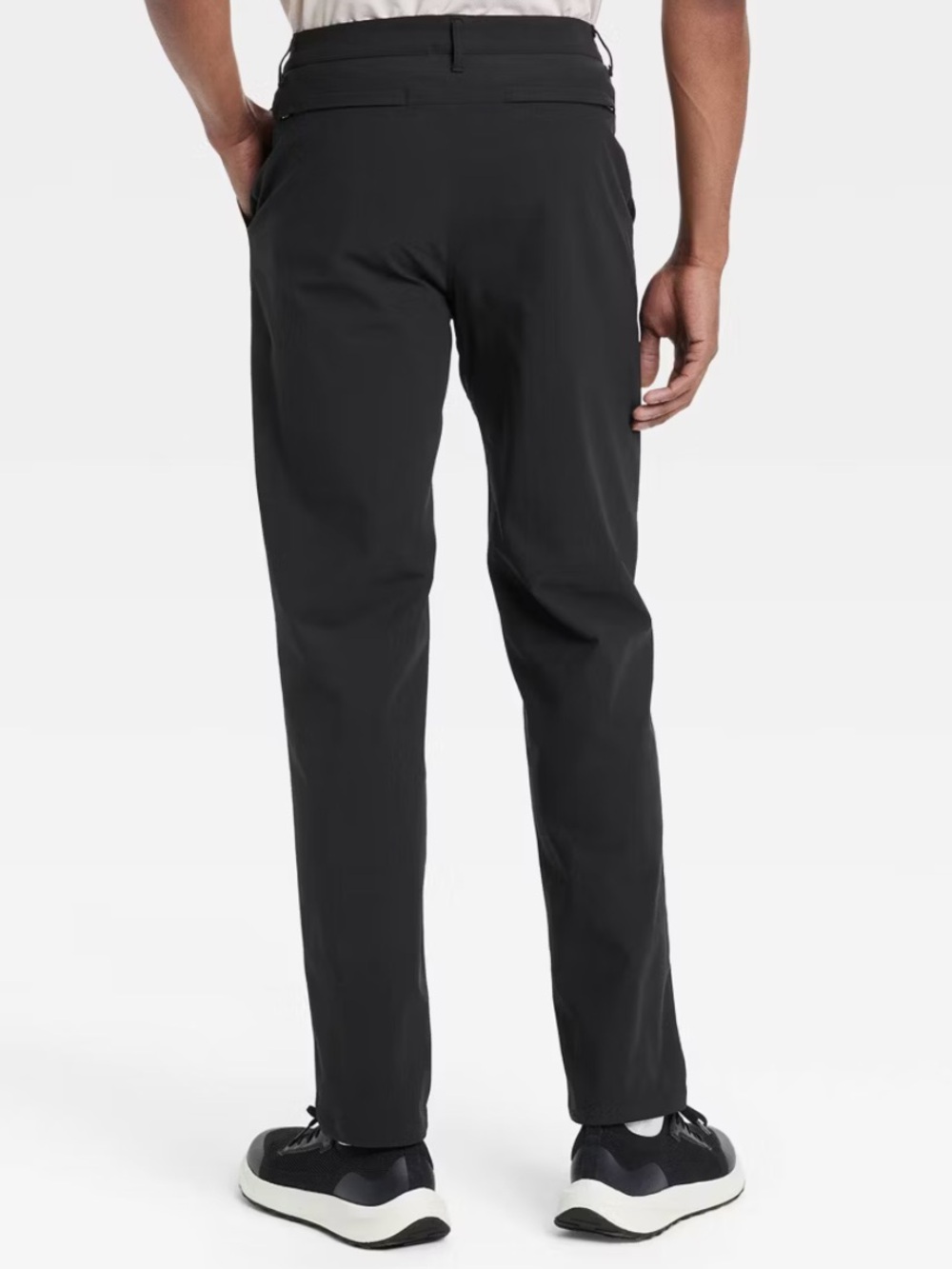 Men’s 360 Lifestyle- all in motion Black Straight Leg Chino Trousers Quick Dry - Picture 3 of 7